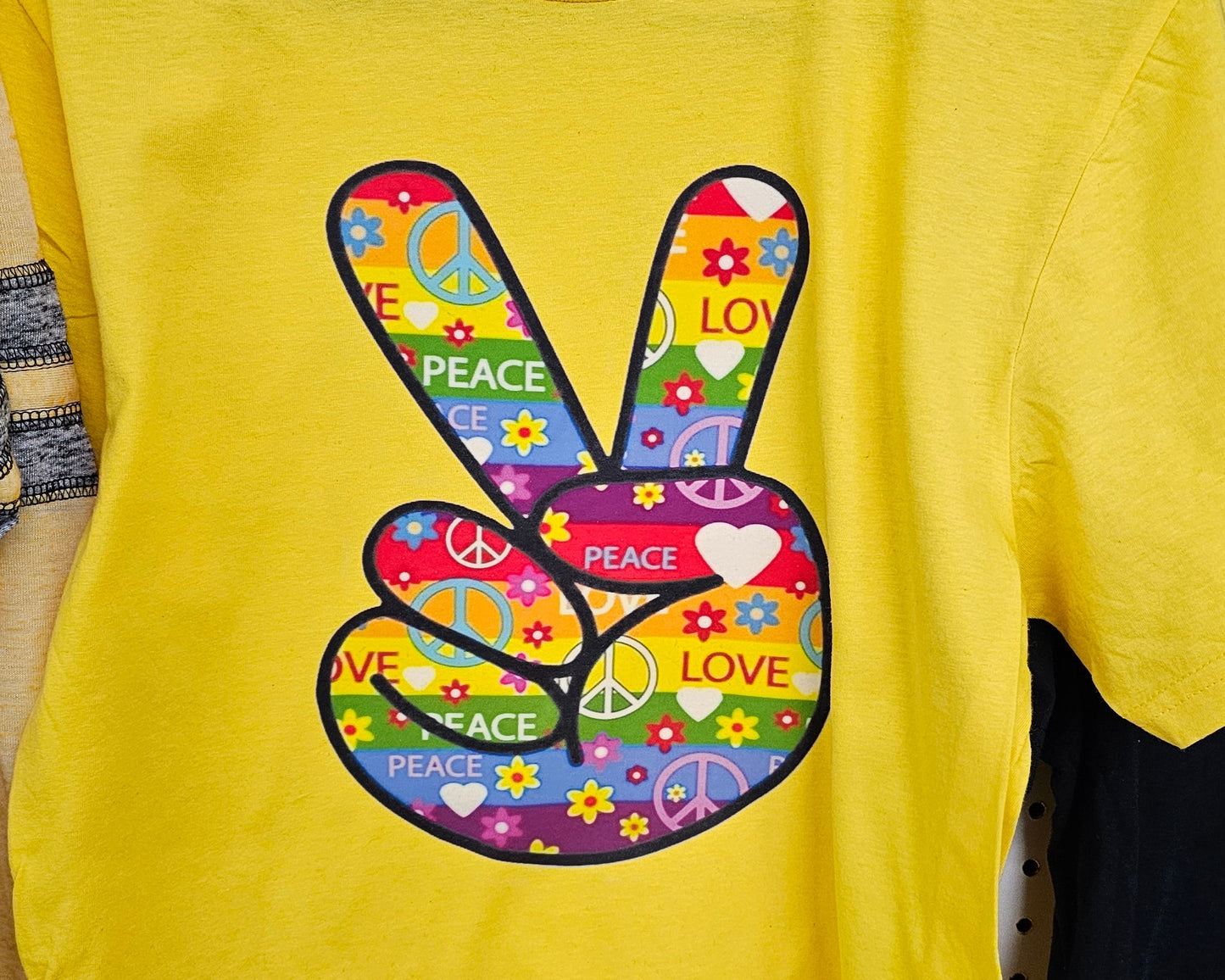 Colorful Peace sign shirt