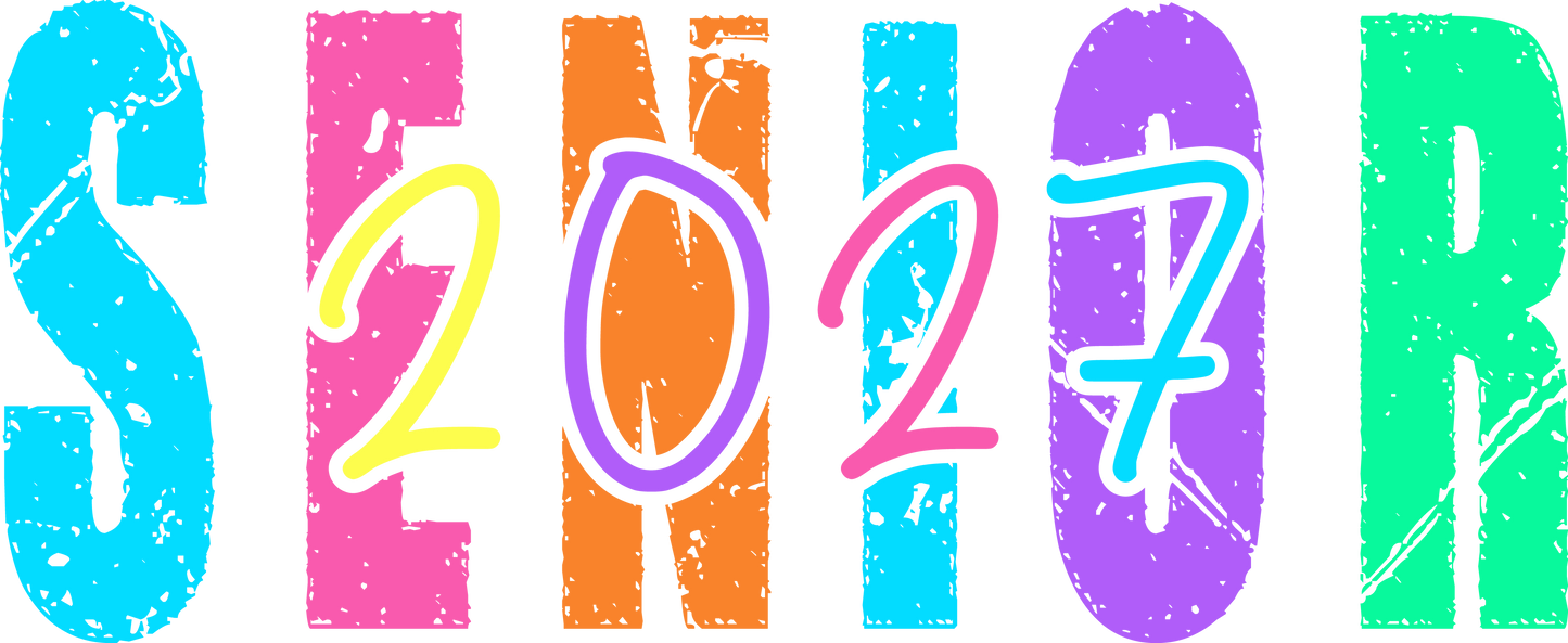 Colorful Senior 2027 Tee