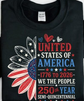 Patriotic flower, USA We the people, 250 year shirt