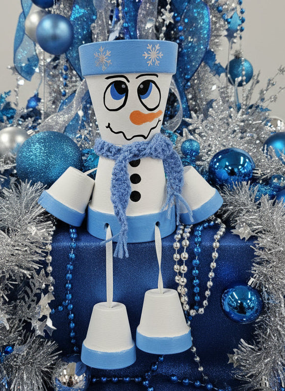 Snowman pot person decoration