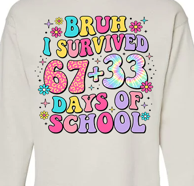 100 Days of School Shirt - Colorful Kids School Tee