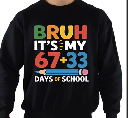 100 Days of School Bruh Shirt - Kids School Celebration Tee