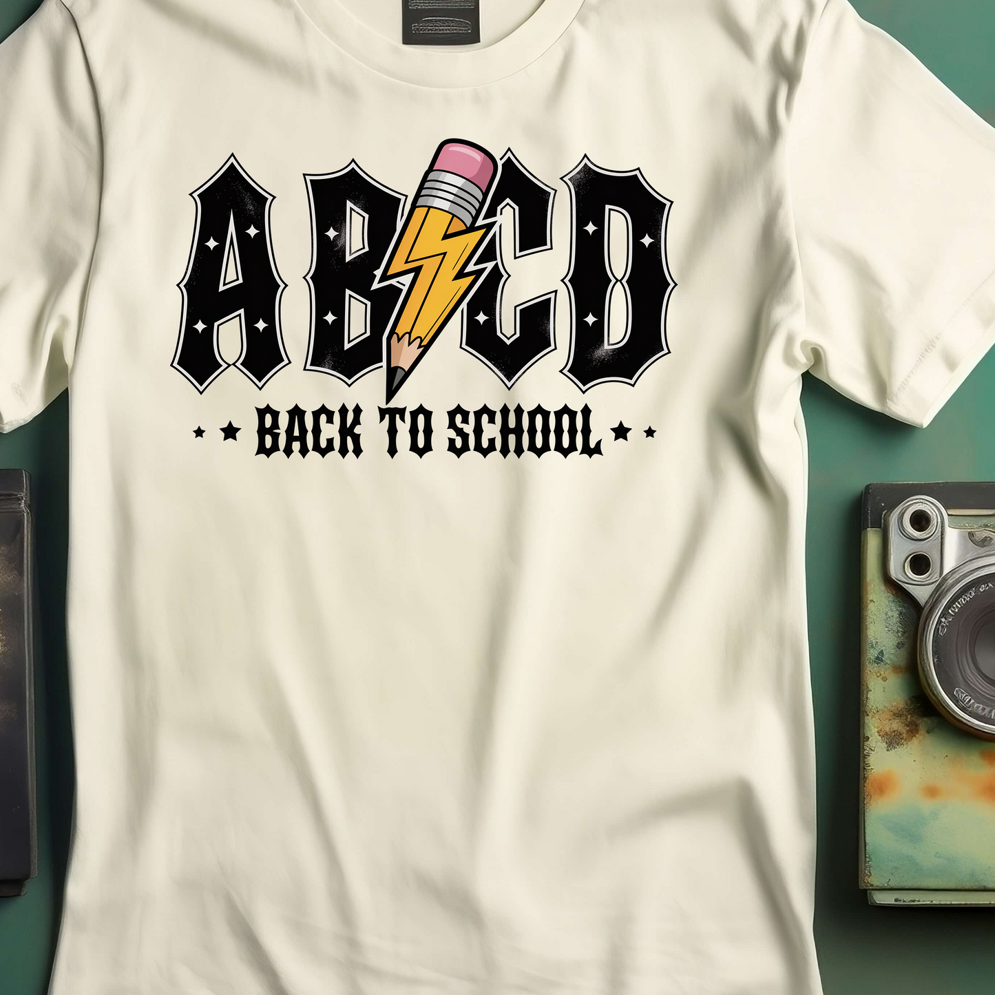 ABCD - lightning pencil - back to school Tee
