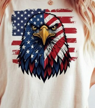 Eagle and flag patriotic shirt