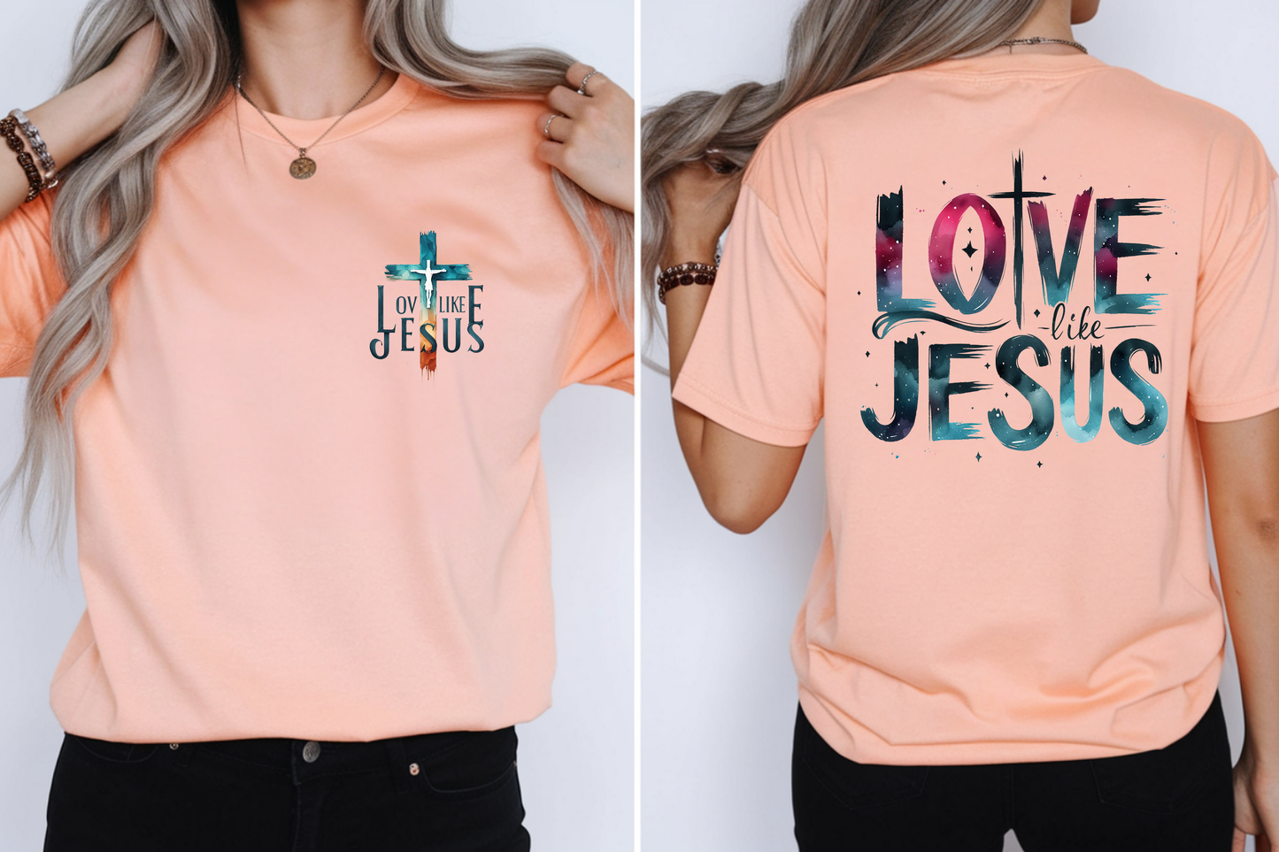 Love like Jesus - two sided t-shirt