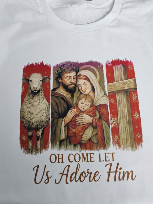 Oh, Come Let Us Adore Him - T-shirt