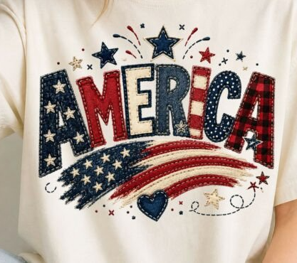 Patchwork America Celebration t-shirt