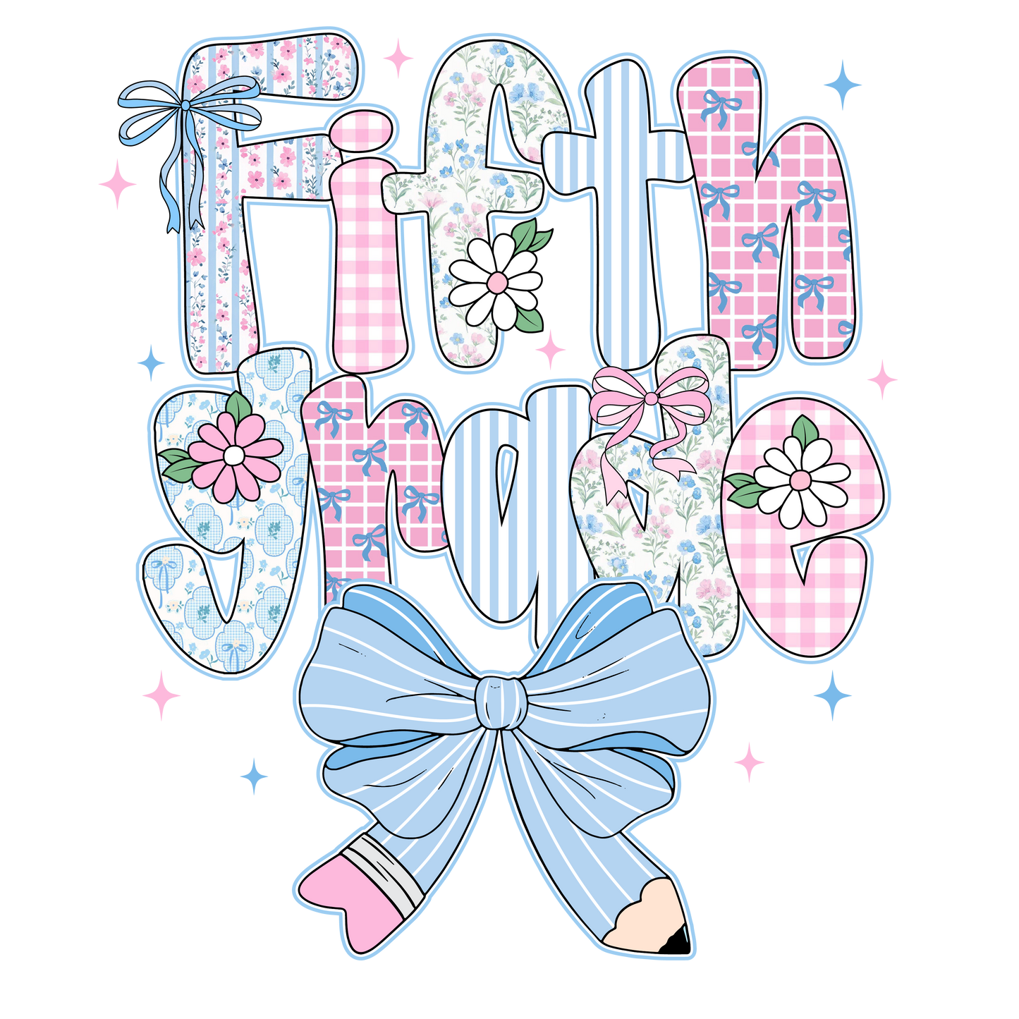 Patchwork style grade level - pastel - back to school tee