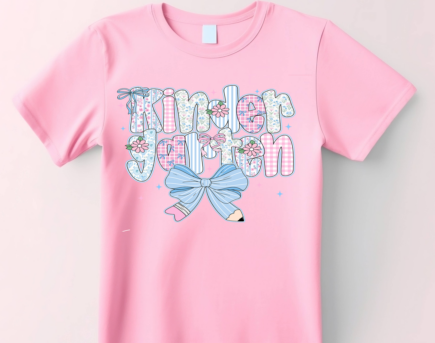 Patchwork style grade level - pastel - back to school tee
